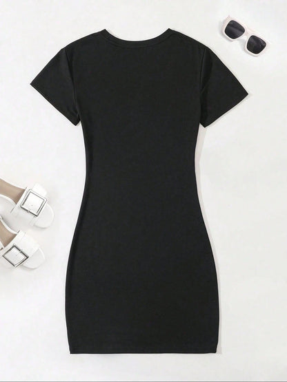 Vacay Mode Palm Tree Beach Vacation Summer Getaway Holiday T-Shirt Dress Women's Dress, Casual Summer Dress
