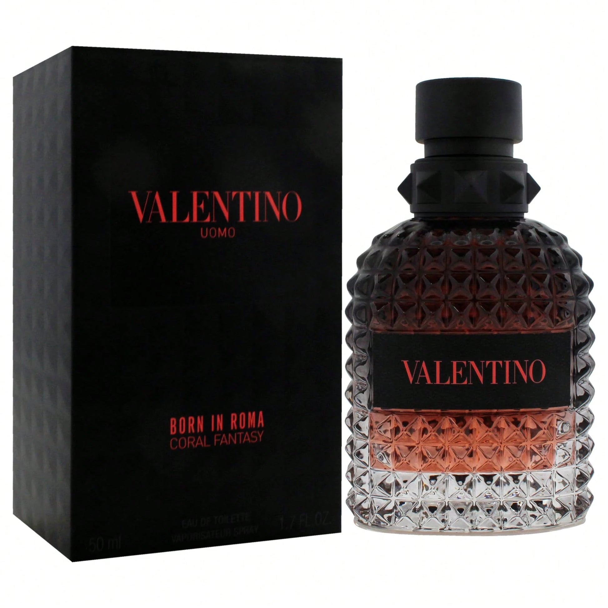 VALENTINO Born In Roma Uomo Coral Fantasy 50ml/ 1.7 Fl Oz Men's Eau De Toilette Spray, Sweet Citrus Woody Fragrance