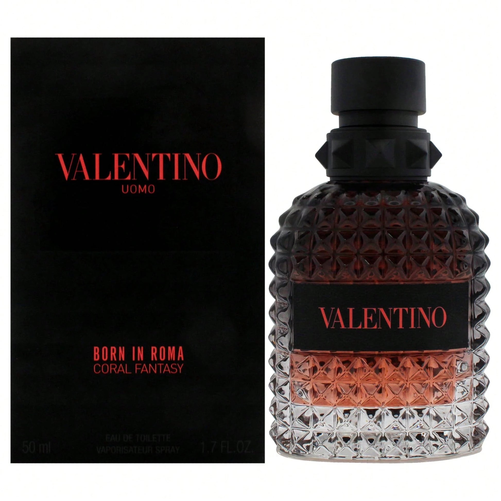 VALENTINO Born In Roma Uomo Coral Fantasy 50ml/ 1.7 Fl Oz Men's Eau De Toilette Spray, Sweet Citrus Woody Fragrance