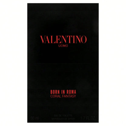VALENTINO Born In Roma Uomo Coral Fantasy 50ml/ 1.7 Fl Oz Men's Eau De Toilette Spray, Sweet Citrus Woody Fragrance