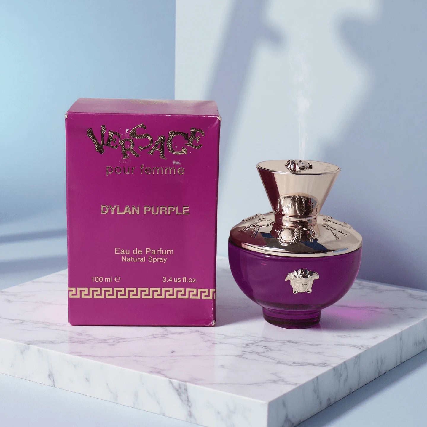 Versace Dylan Purple Pour Femme EDP Natural Spray For Women, 100 Ml/ 3.4 Fl Oz, Floral Fresh Warm Spicy Fragrance With Box