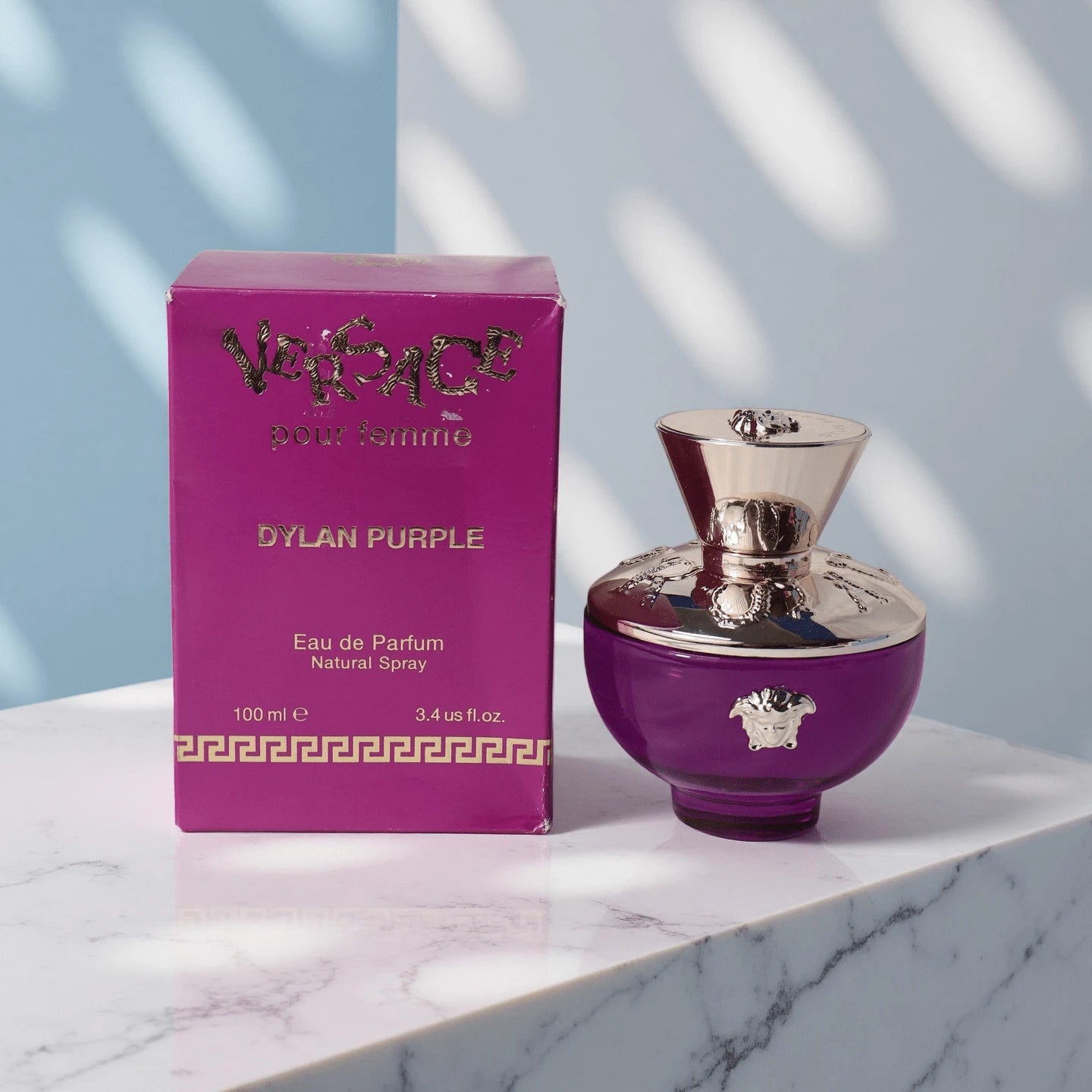 Versace Dylan Purple Pour Femme EDP Natural Spray For Women, 100 Ml/ 3.4 Fl Oz, Floral Fresh Warm Spicy Fragrance With Box