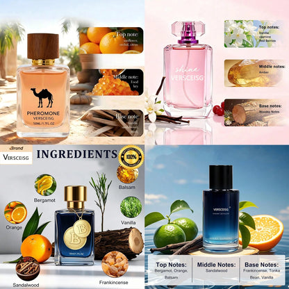 VERSCEISG Men's Surprise Perfume- A Bottle Of Citrus/Wood/Ocean/Fuqi/Aquatic/Food/Fragrance With Random Fragrance Will Get A Random Bottle Of Surprise Perfume| Unpacking Surprise Different Mood Ever