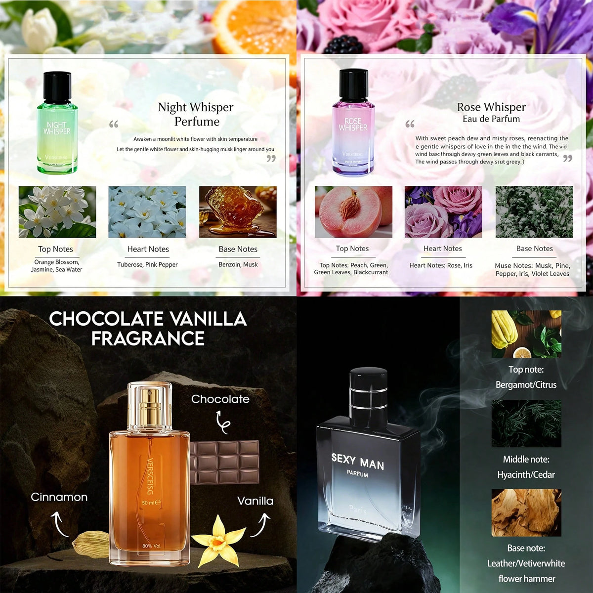 VERSCEISG Men's Surprise Perfume- A Bottle Of Citrus/Wood/Ocean/Fuqi/Aquatic/Food/Fragrance With Random Fragrance Will Get A Random Bottle Of Surprise Perfume| Unpacking Surprise Different Mood Ever
