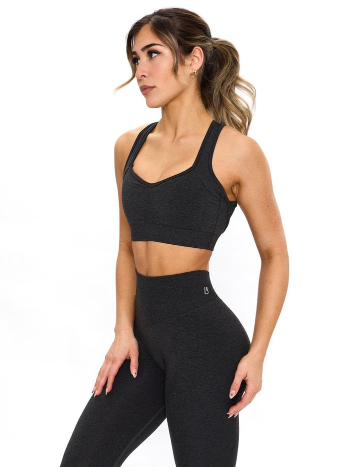 Vida Seamless Sports Bra - Charcoal