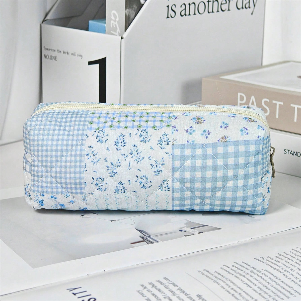 Vintage Elegant Patchwork Pattern Makeup Bag Set, Fashionable Large Capacity Multi-Compartment Handbag, Multifunctional Travel Organizer Bag, Storage Pouch For Cosmetics, Makeup Tools And Other Items