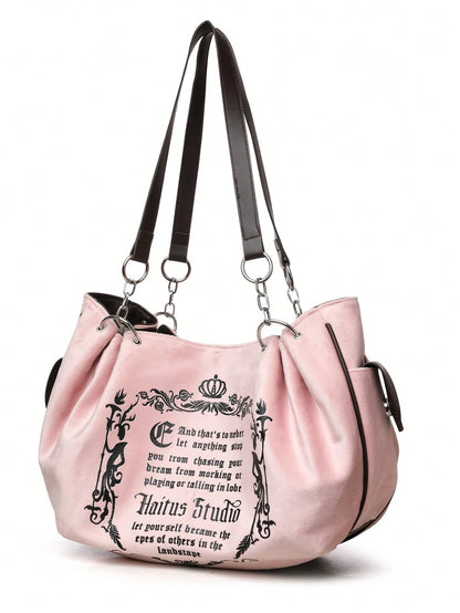Vintage European Fashion Chain Shoulder Bag, Soft Elegant Women Handbags