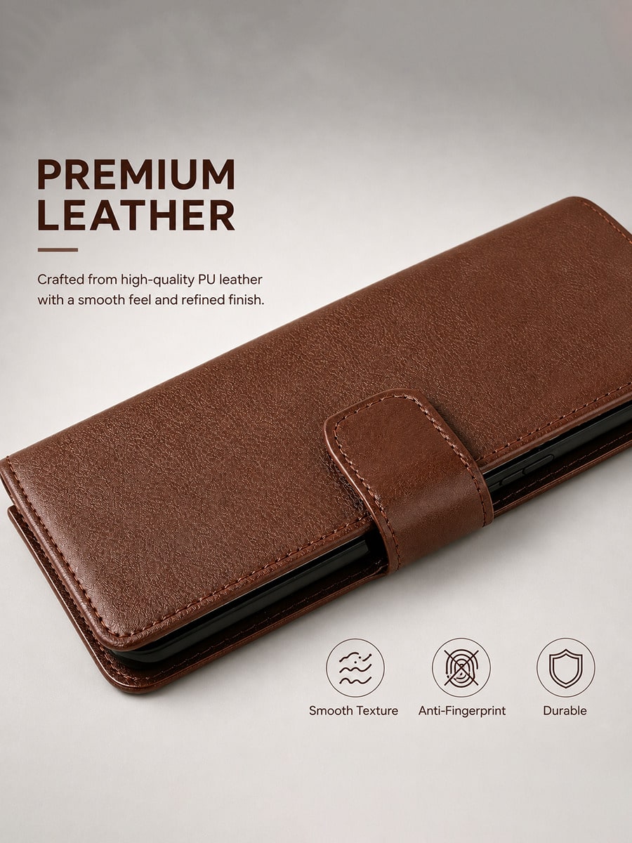 VOUVI High-End Retro Card Clip Phone Case Compatible With IPhone 18 17 16 15 14 13 12 11 Pro Max Luxurious PU Leather Wallet Cases Compatible With 16 15 14 Plus