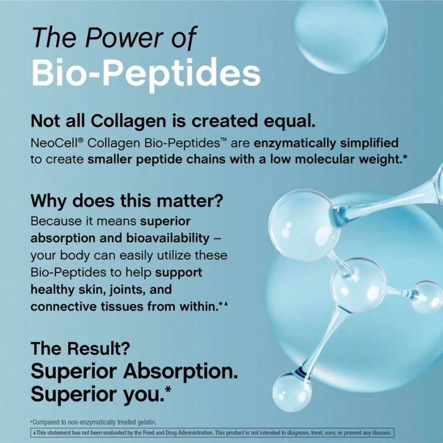 VPOAJ NeoCell Collagen Bio-Peptides Powder 20oz- Grassfed Protein Supplement- Advanced With 18 Essential Amino Acids