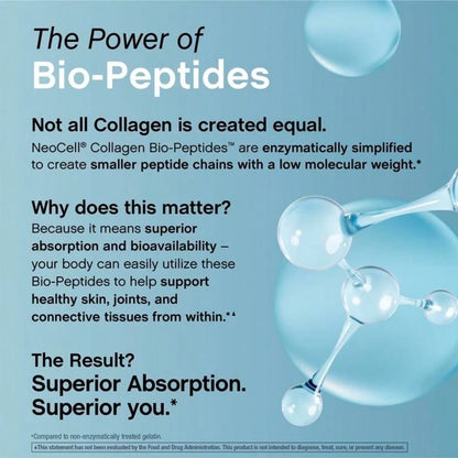 VPOAJ NeoCell Collagen Bio-Peptides Powder 20oz- Grassfed Protein Supplement- Advanced With 18 Essential Amino Acids