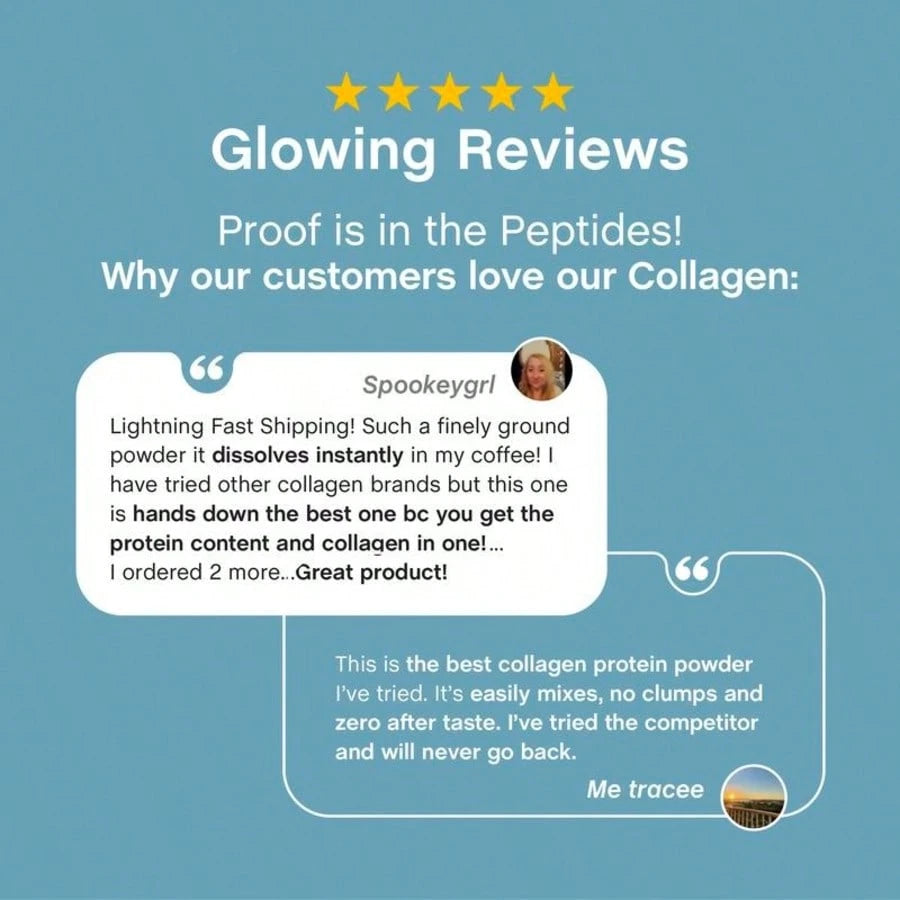 VPOAJ NeoCell Collagen Bio-Peptides Powder 20oz- Grassfed Protein Supplement- Advanced With 18 Essential Amino Acids
