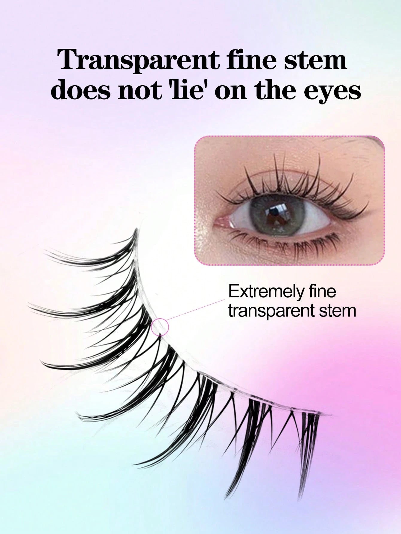 Waloshow DOUDOUTIAN Japanese Sweet Style False Eyelashes 5 Pairs C-Curl Natural Camera-Friendly Design For Lively Manga Eye Makeup, Suitable For Cosplay And Daily Wear 7mm-12mm