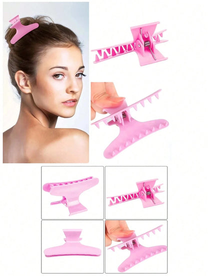 WANMEI 12pcs Black Butterfly Hair Clips, Styling Partition Clips, Professional Salon Hair Clips, Suitable For Haircut, Styling, Partition, Dyeing, Etc. Butterfly Hair Clips, Hairstyling Tools, Hairsty