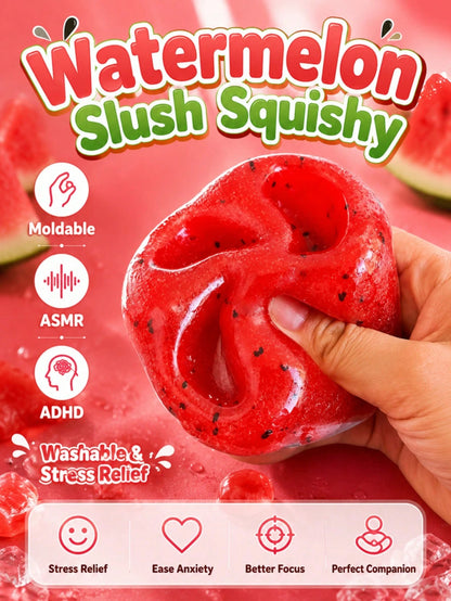 Watermelon Squeeze Toy, Crunchy Texture Stress Relief Fidget Toy, ASMR & ADHD Sensory Toy For Kids, Teens & Adult Women, Party Gift, Christmas Gift, Halloween Gift, Office Decor & Accessories