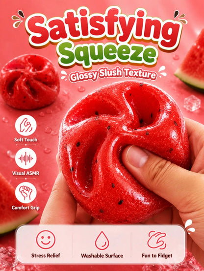 Watermelon Squeeze Toy, Crunchy Texture Stress Relief Fidget Toy, ASMR & ADHD Sensory Toy For Kids, Teens & Adult Women, Party Gift, Christmas Gift, Halloween Gift, Office Decor & Accessories