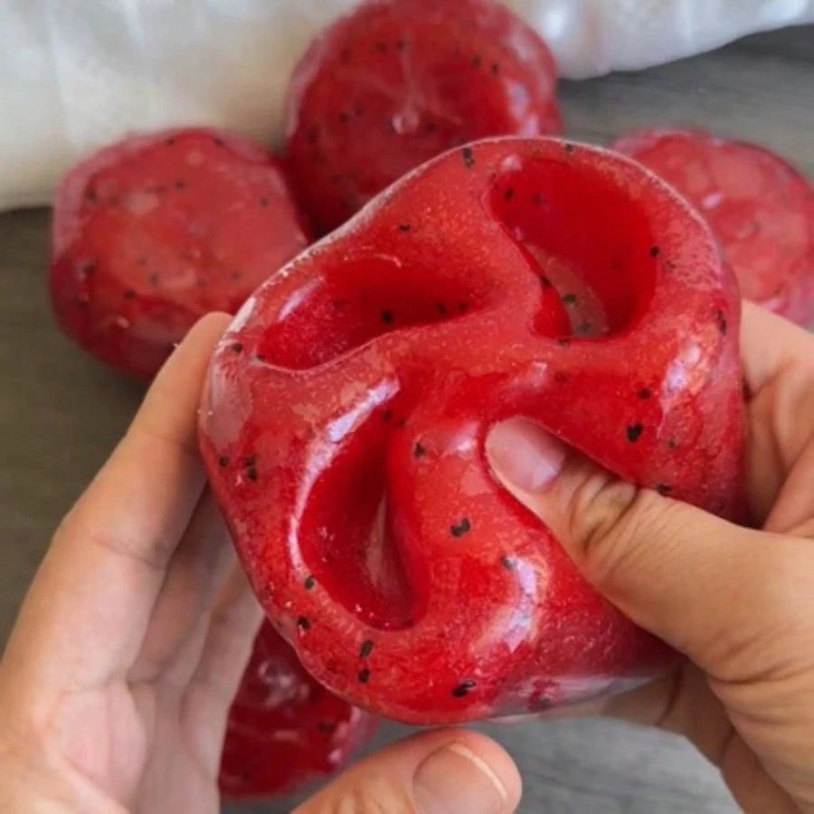 Watermelon Squeeze Toy, Crunchy Texture Stress Relief Fidget Toy, ASMR & ADHD Sensory Toy For Kids, Teens & Adult Women, Party Gift, Christmas Gift, Halloween Gift, Office Decor & Accessories