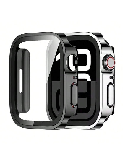 Waterproof Case Compatible With Apple Watch 7 8 9 49mm 45mm 41mm 10 46mm 42mm Screen Protector Glass+Cover Bumper For I Watch 4 5 SE 6 44mm 40mm