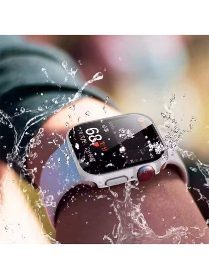 Waterproof Case Compatible With Apple Watch 7 8 9 49mm 45mm 41mm 10 46mm 42mm Screen Protector Glass+Cover Bumper For I Watch 4 5 SE 6 44mm 40mm