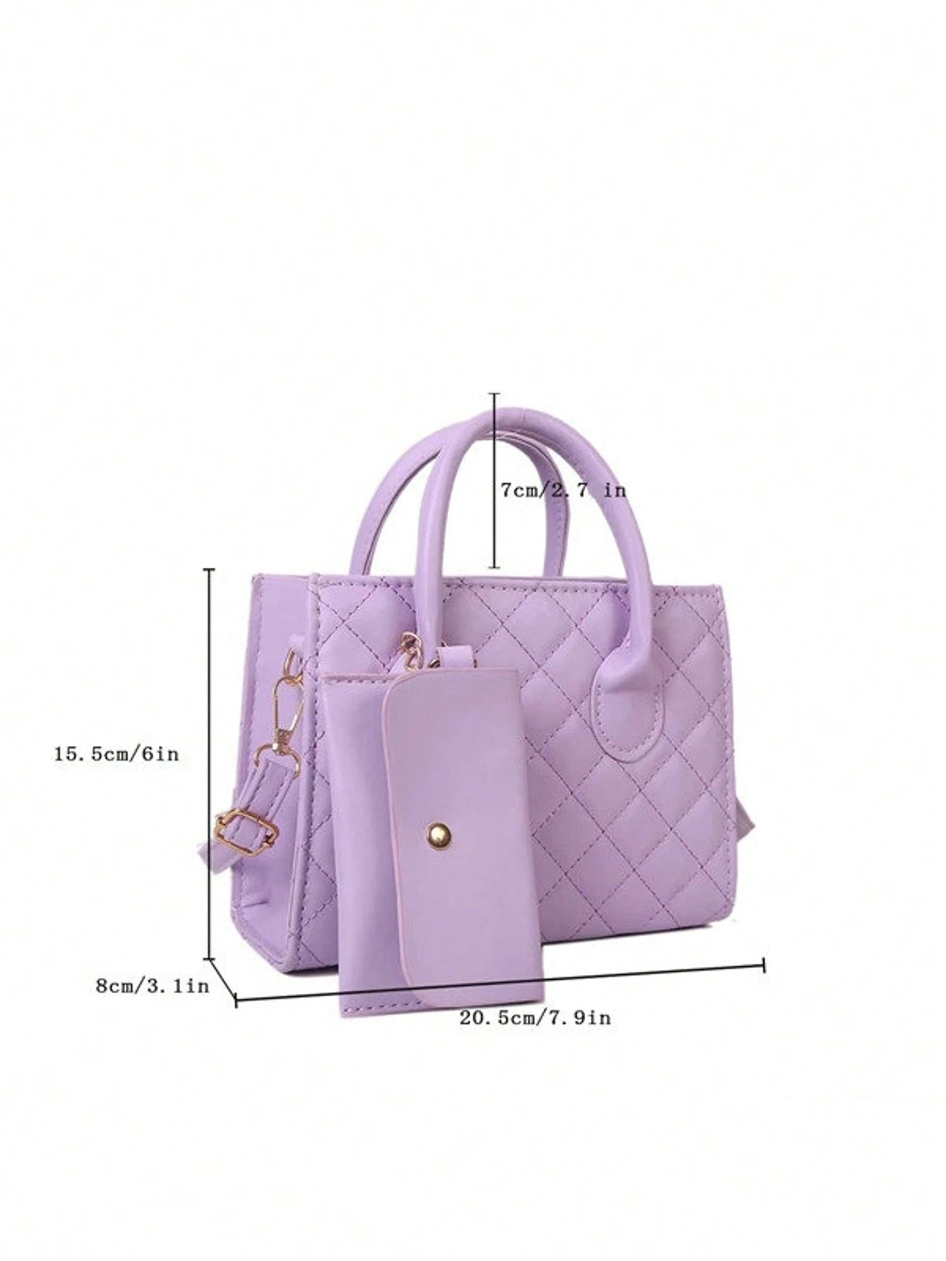 Waterproof,Lightweight,Business Casual Stitch Detail Double Handle Square Bag With Coin Purse For Teen Girls Women College Students,Rookies & White-Collar Workers Perfect For Office,College,Work,Busi