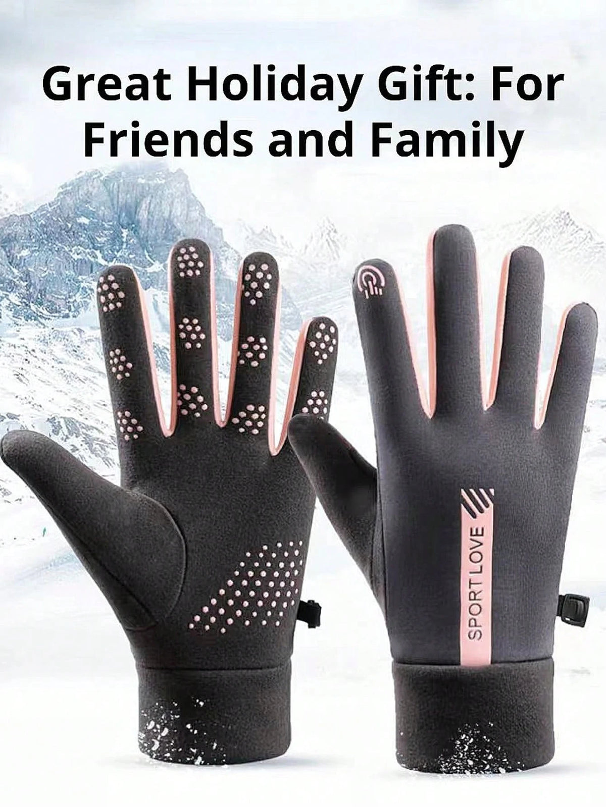 Waterproof Touchscreen Anti-Slip Thermal Gloves, Lightweight Windproof Outdoor Running Cycling Driving Hiking Gloves, Unisex, Winter Gloves