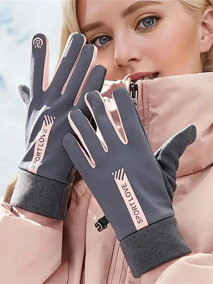 Waterproof Touchscreen Anti-Slip Thermal Gloves, Lightweight Windproof Outdoor Running Cycling Driving Hiking Gloves, Unisex, Winter Gloves