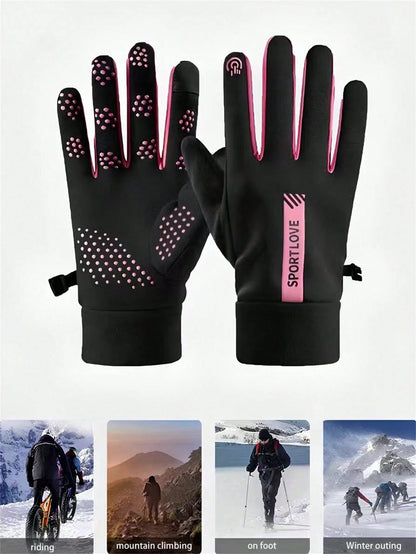 Waterproof Touchscreen Anti-Slip Thermal Gloves, Lightweight Windproof Outdoor Running Cycling Driving Hiking Gloves, Unisex, Winter Gloves