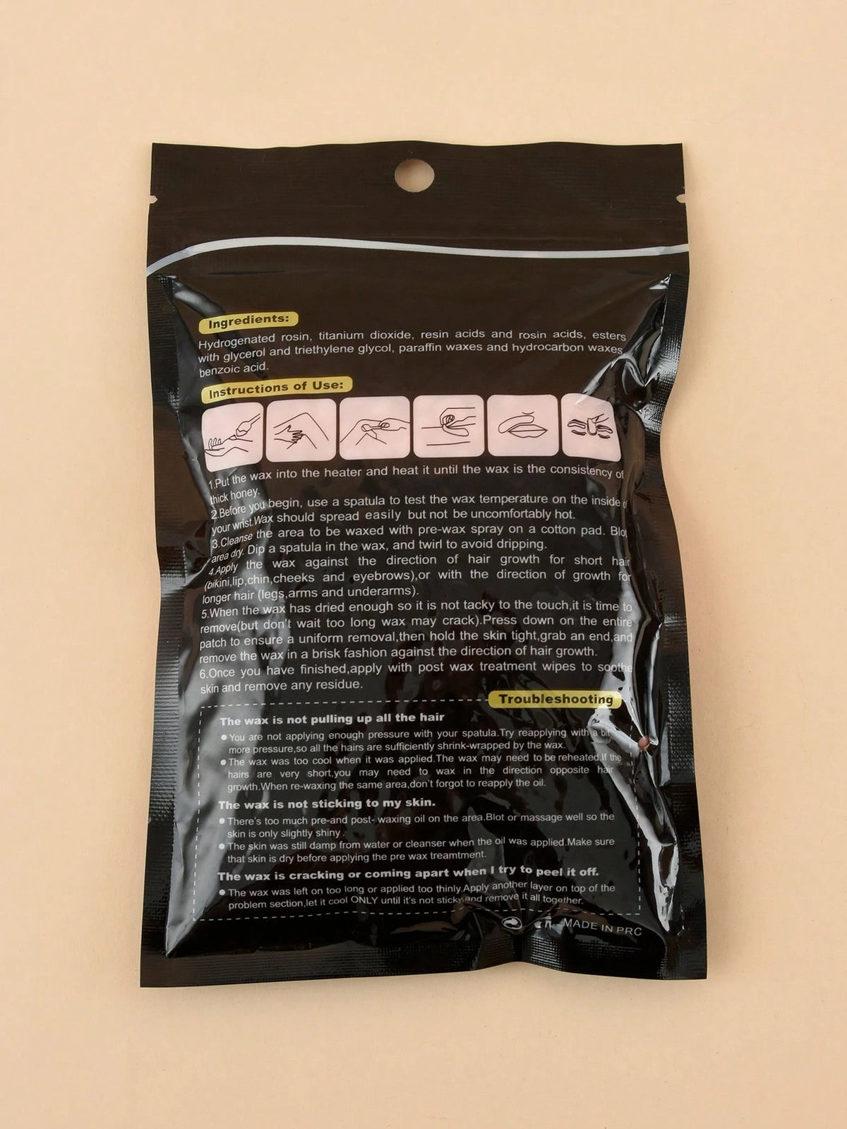 WAXKISS Professional Hard Wax Bean, 1Pack Hair Removal Wax Depilatory Dedicated Hard Wax Bean Waxing Hair Removal