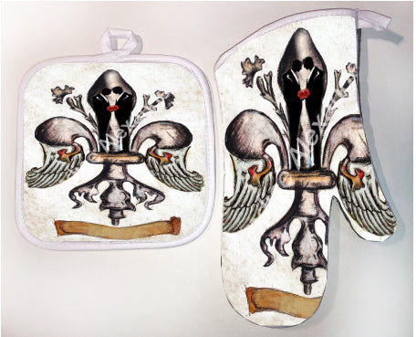 Pot Holder & Oven Mitt Set