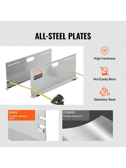 Wheel Alignment Tool, 2-Pack Alignment Tool Toe Plates, Stainless Steel Toe Angle Measurement Tool Plate, 4 Alignment Rods And Magnetic Slots, Toe Angle Accurate Measurement, Includes Measuring Tapes