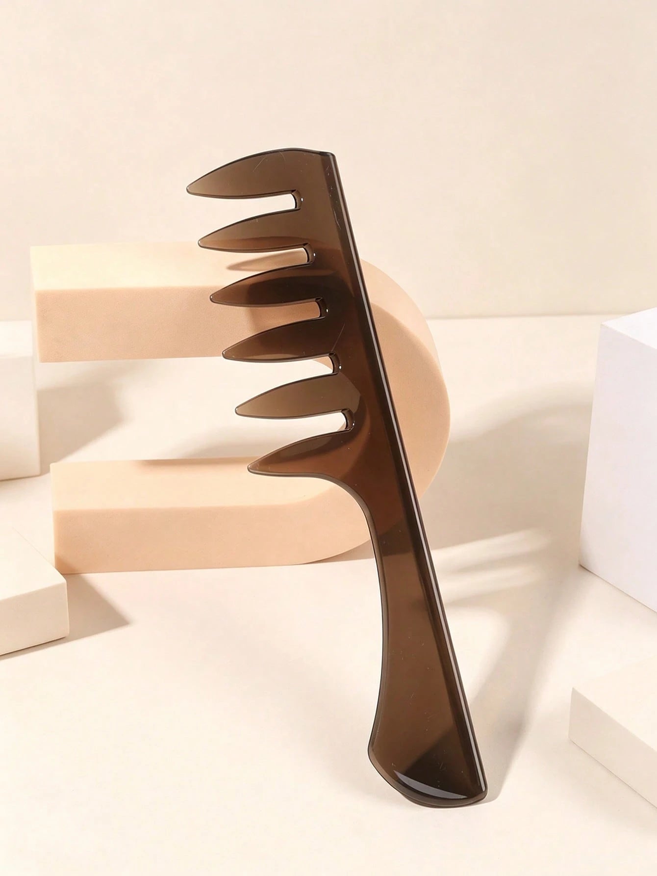 Wide Tooth Detangling Hair Comb Large Teeth Curly Hair Styling Comb Anti-Static Plastic Hair Pick Comb For Thick Wavy Curly Hair Salon Barber Hairdressing Tool Portable Hair Care Accessory Women Daily
