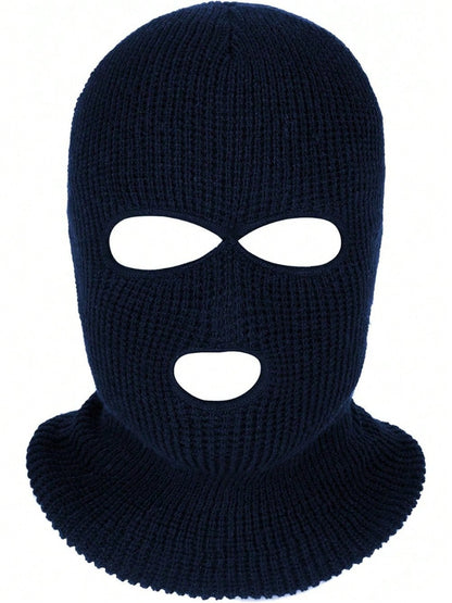 Winter Unisex 3-Hole Knitted Balaclava Ski Mask Full Face Cover Outdoor Windproof Hat For Cycling Halloween 2026 Gift For Mom