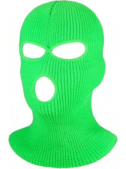 Winter Unisex 3-Hole Knitted Balaclava Ski Mask Full Face Cover Outdoor Windproof Hat For Cycling Halloween 2026 Gift For Mom