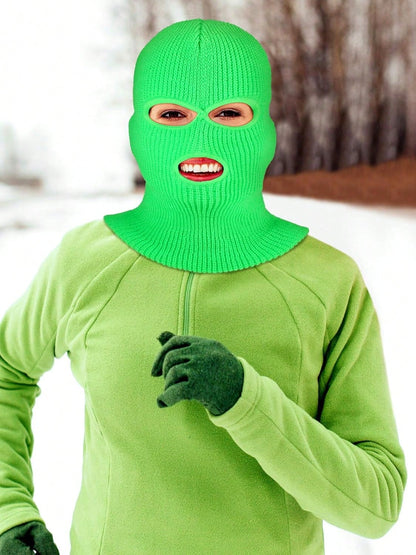 Winter Unisex 3-Hole Knitted Balaclava Ski Mask Full Face Cover Outdoor Windproof Hat For Cycling Halloween 2026 Gift For Mom