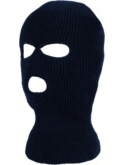 Winter Unisex 3-Hole Knitted Balaclava Ski Mask Full Face Cover Outdoor Windproof Hat For Cycling Halloween 2026 Gift For Mom