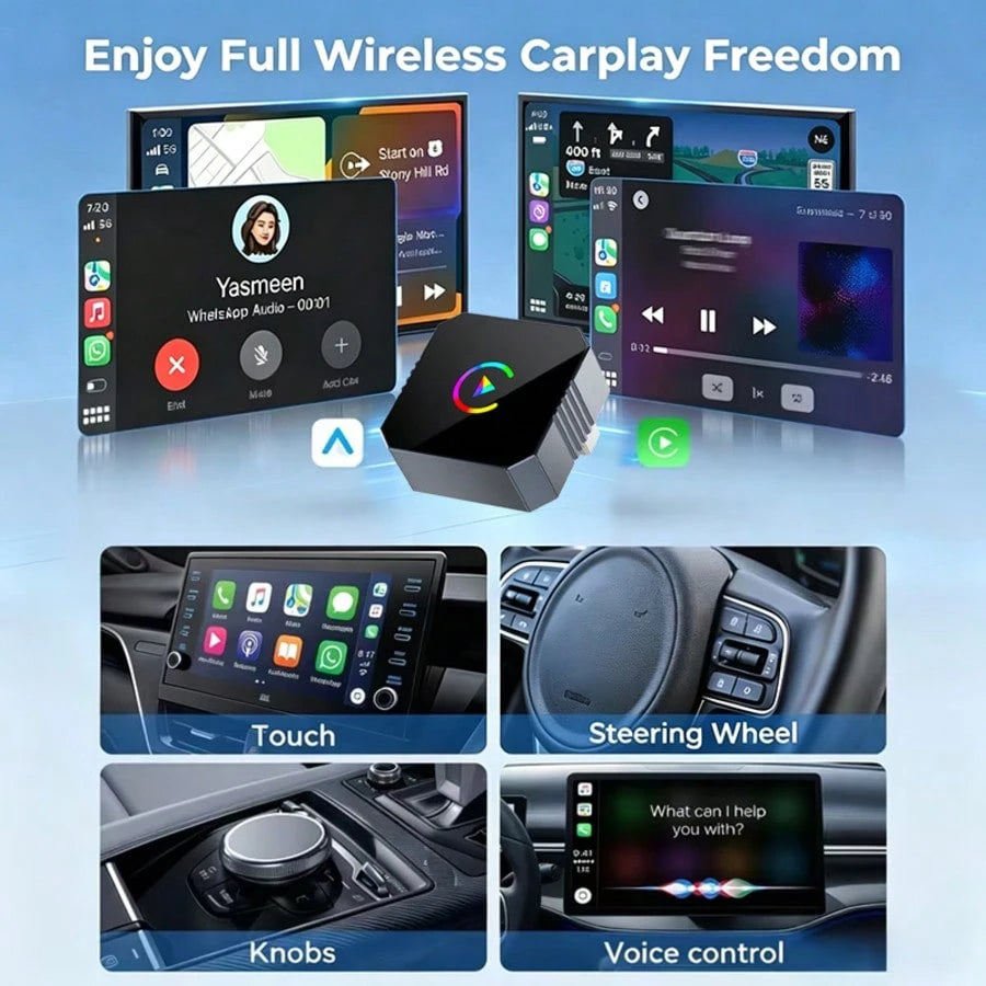 Wireless CarPlay Adapter For IPhone- 2026 Wireless Upgrade Version, Plug & Play, Compact & Stable Design, Compatible With USB And USB-C Ports, Effortless Apple CarPlay Connectivity