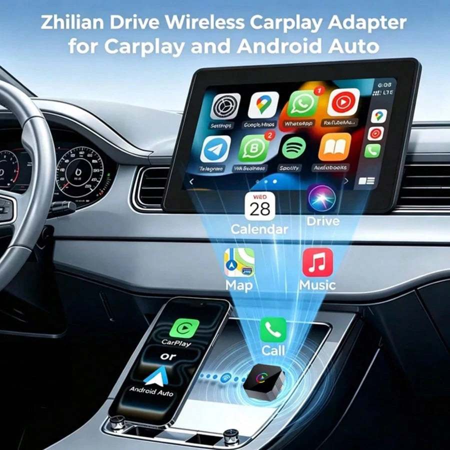 Wireless CarPlay Adapter For IPhone- 2026 Wireless Upgrade Version, Plug & Play, Compact & Stable Design, Compatible With USB And USB-C Ports, Effortless Apple CarPlay Connectivity