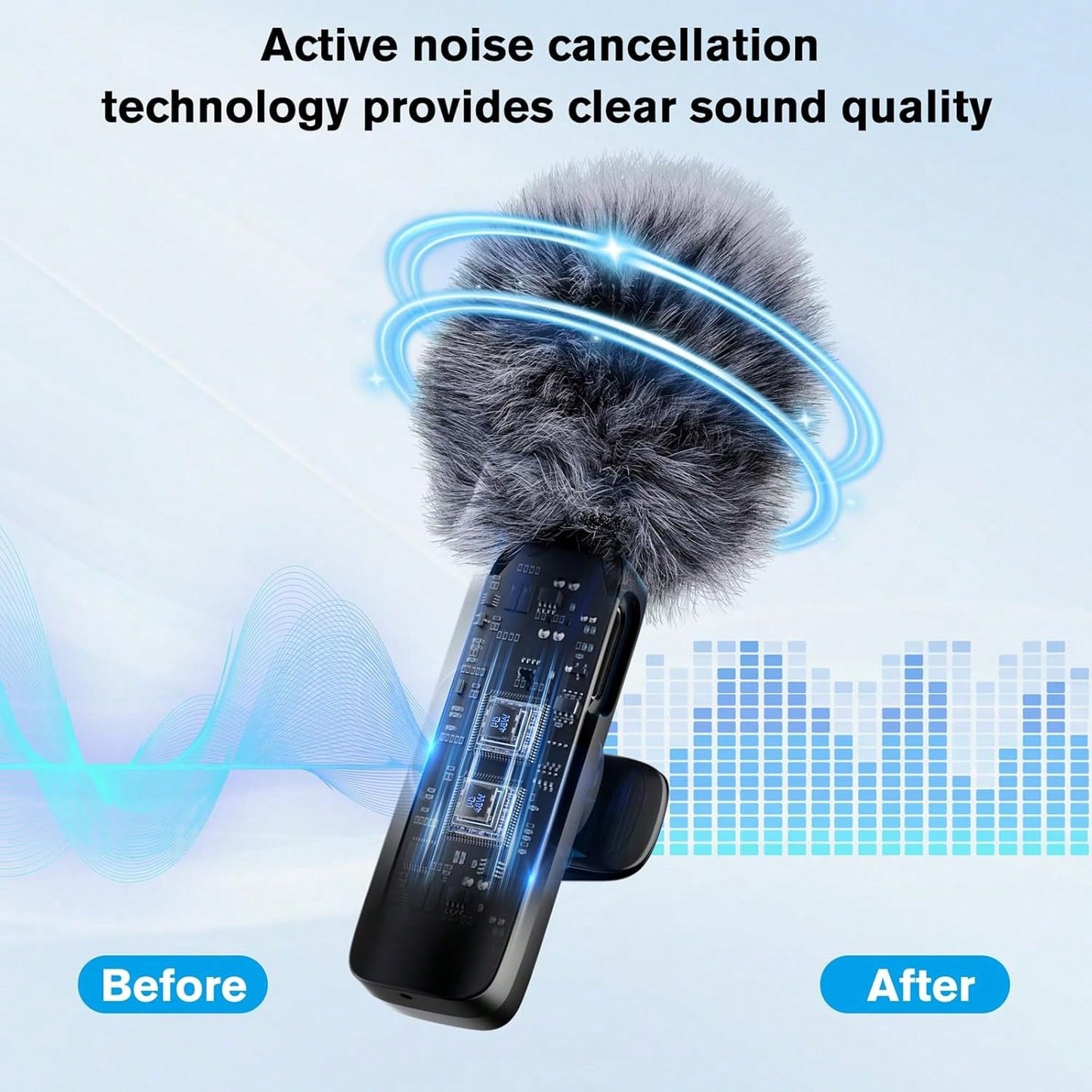 Wireless Microphone For IPhone Pad And Android Phone, 2 Pack Wireless Lavalier Lapel Mic With Noise Reduction, Plug And Play Mini Microphone For Video Recording Interview Podcast YouTubTikTok Vlog