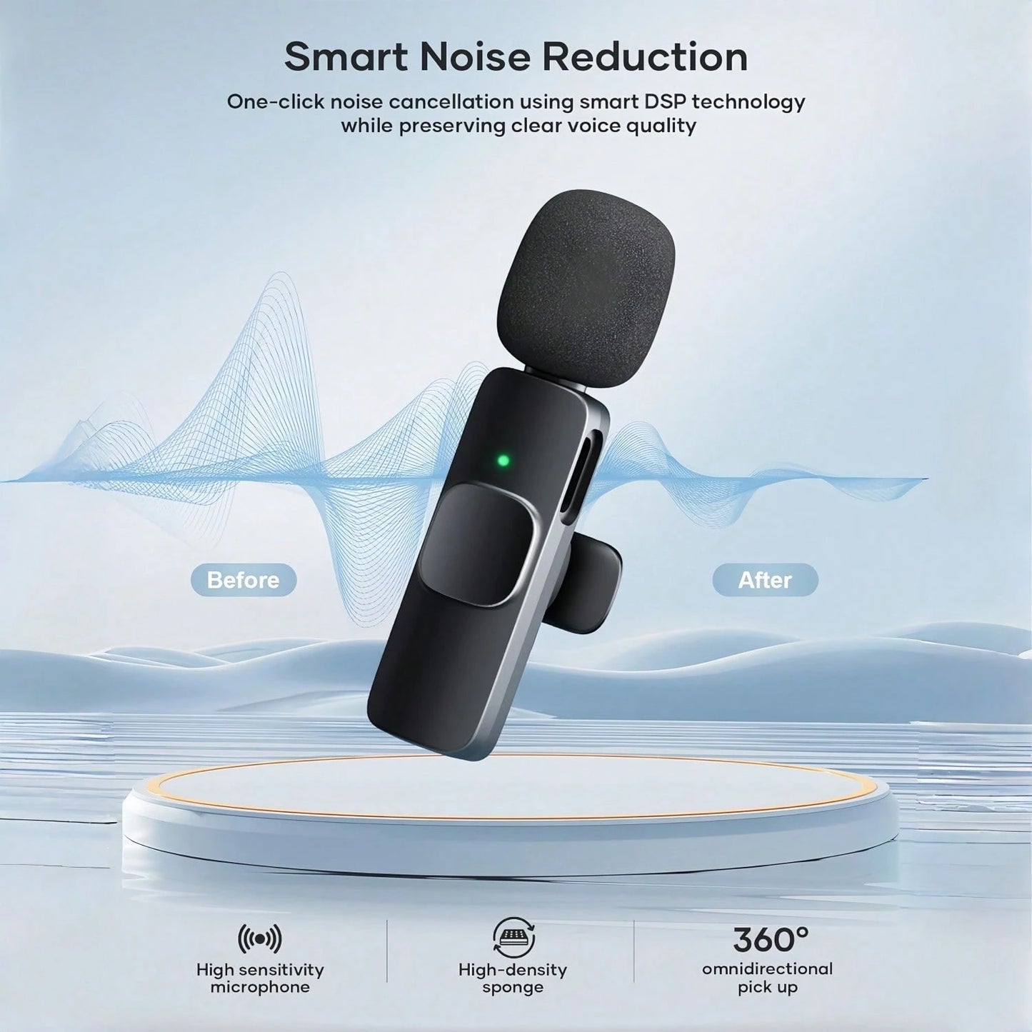Wireless Microphone For IPhone Pad And Android Phone, 2 Pack Wireless Lavalier Lapel Mic With Noise Reduction, Plug And Play Mini Microphone For Video Recording Interview Podcast YouTubTikTok Vlog