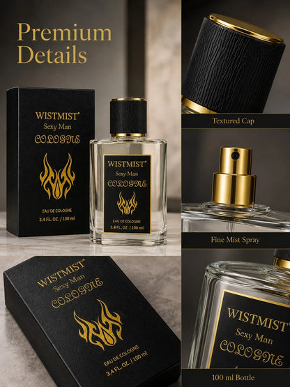 WISTMIST Men Perfume Spray, Sexy Man Cologne With Citrus Opening, Aromatic Heart & Woody Musk Finish, Gift-Ready Men's Fragrance For Day To Night Wear