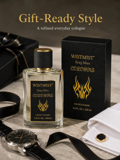 WISTMIST Men Perfume Spray, Sexy Man Cologne With Citrus Opening, Aromatic Heart & Woody Musk Finish, Gift-Ready Men's Fragrance For Day To Night Wear