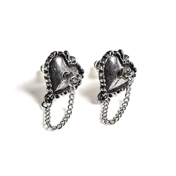 Witches Heart Studs