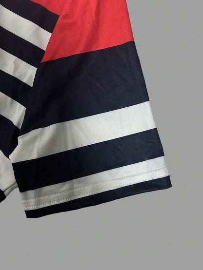 Women Casual Contrast Striped Bodycon Dress For Summer Elegant