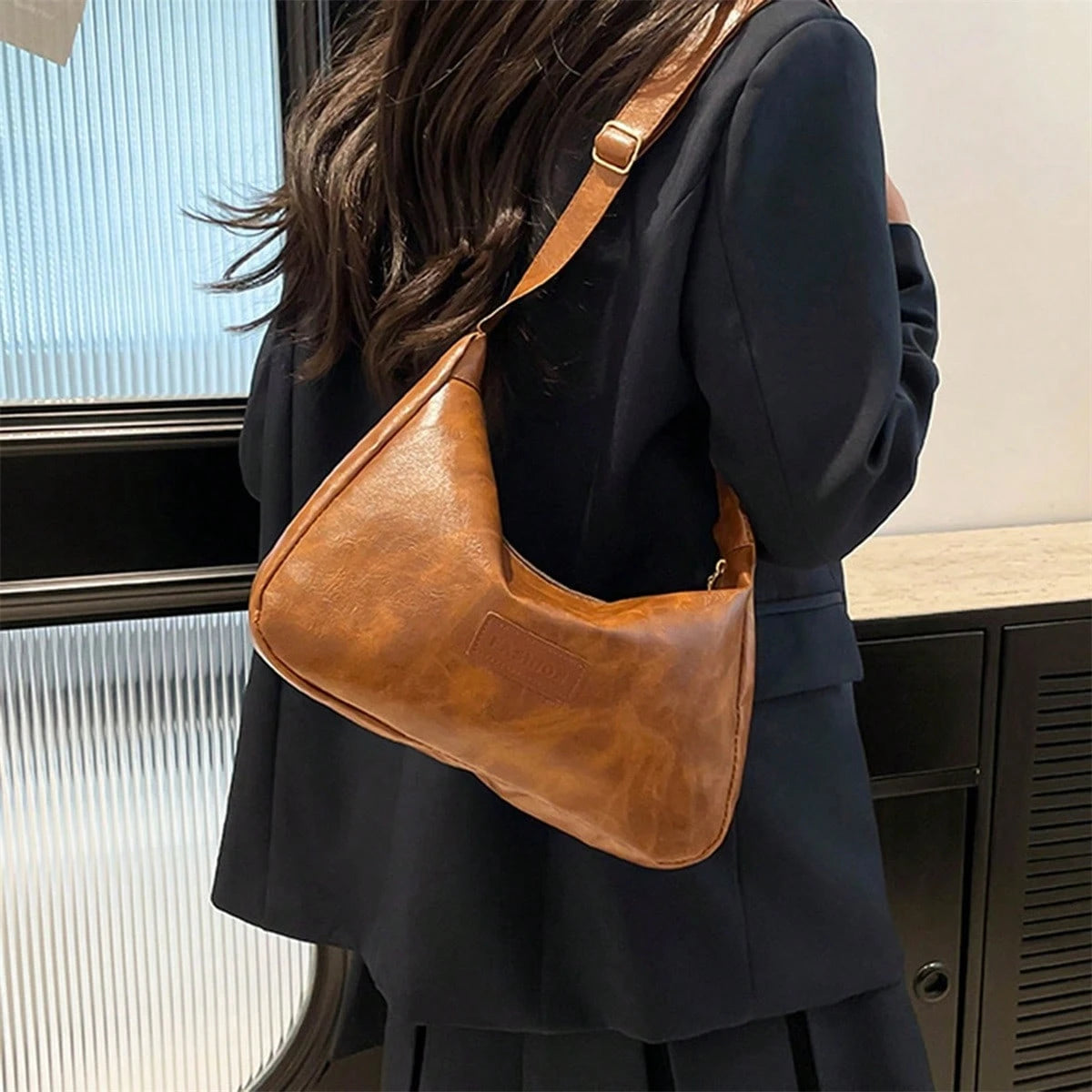 Women PU Crossbody Bag Adjustable Shoulder Strap Shoulder Bag For Shopping, School, Travel