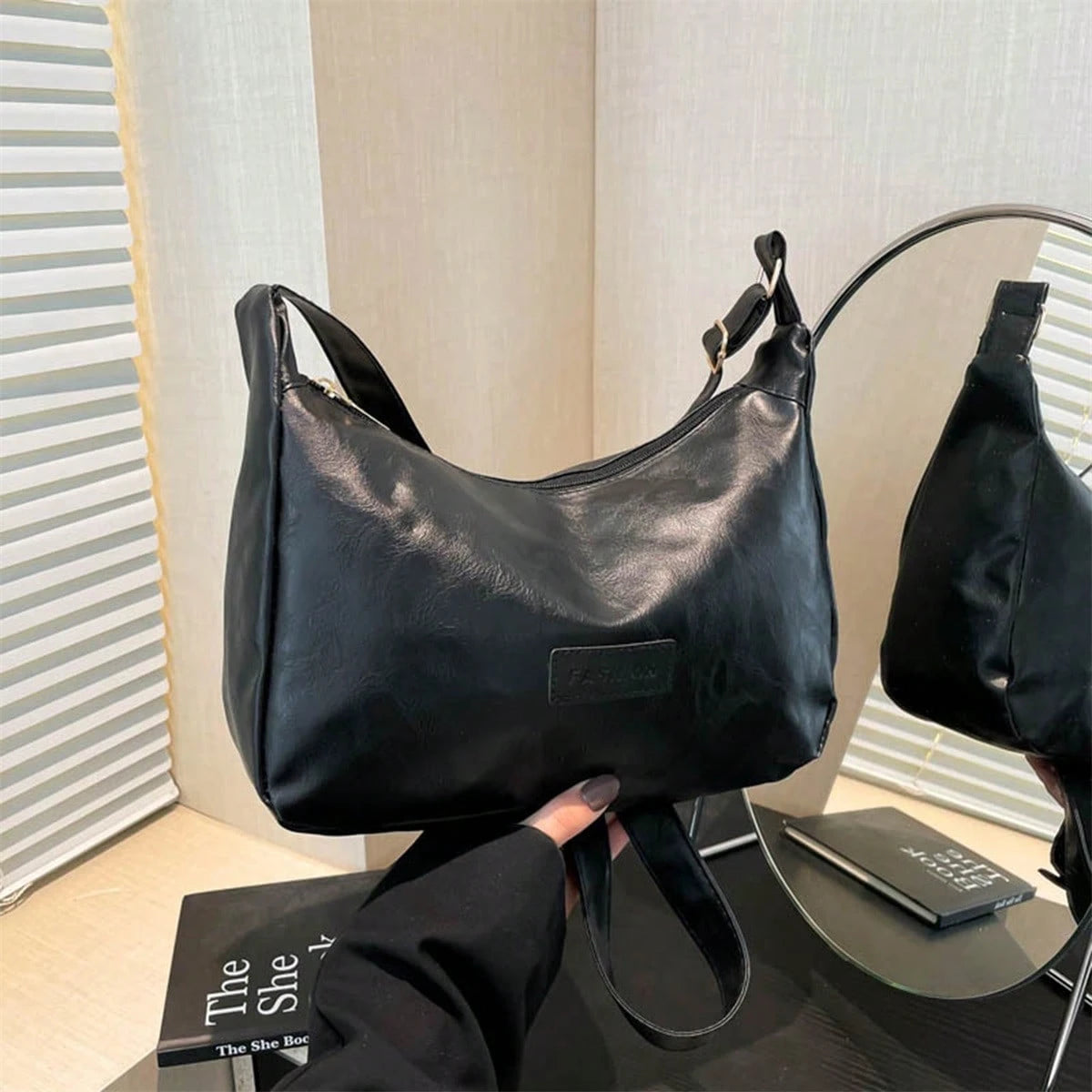 Women PU Crossbody Bag Adjustable Shoulder Strap Shoulder Bag For Shopping, School, Travel