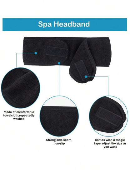 Women's Adjustable Wide Headband, Yoga, Spa, Bath, Shower, Makeup, Face Washing, Beauty Hair Hoop, Makeup Accessory, Christmas Gift