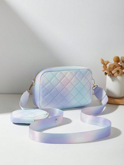 Women's Butterfly Shoulder Bag, Quilted Crossbody Bag, Small Pouch Wallet