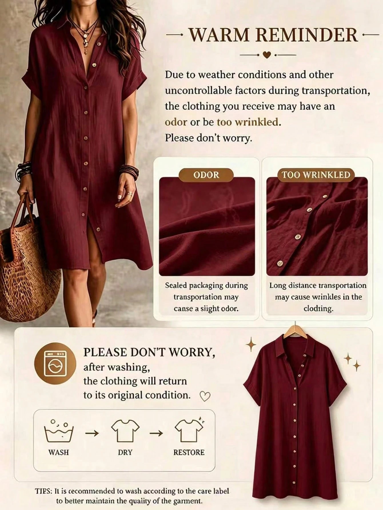 Women's Casual Ivory Woven Shirt Dress, Collared Short Sleeve Front Button Design, Asymmetric Hemline, Knee Length Elegant Summer, Quiet Luxury