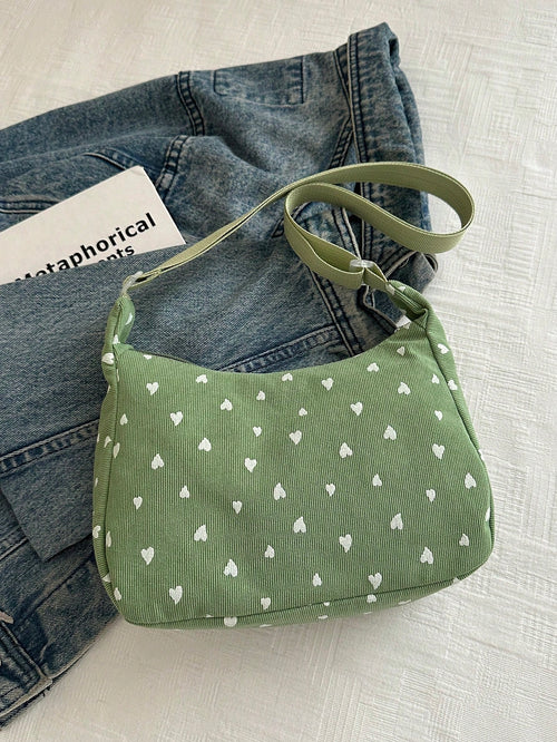 Women's Decorative Buckle Detail Stitching Chain Shoulder Strap Shoulder Bag Street Fashion Hobo Bag
