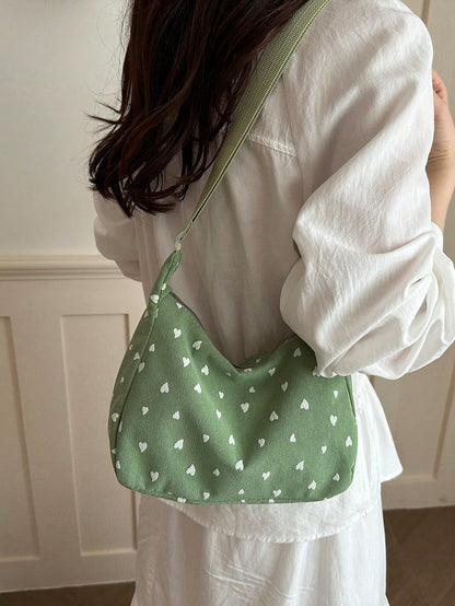 Women's Decorative Buckle Detail Stitching Chain Shoulder Strap Shoulder Bag Street Fashion Hobo Bag