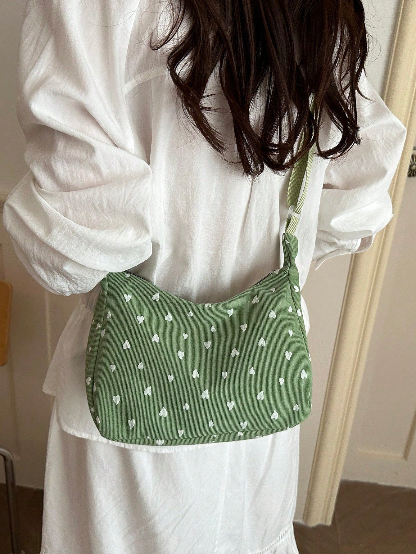 Women's Decorative Buckle Detail Stitching Chain Shoulder Strap Shoulder Bag Street Fashion Hobo Bag